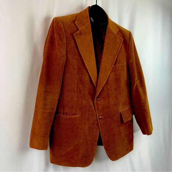 Two-Button Brown Corduroy Blazer Made in Romania - Picture 9 of 13